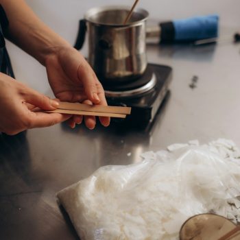 Production of candles. wax candle making workshops